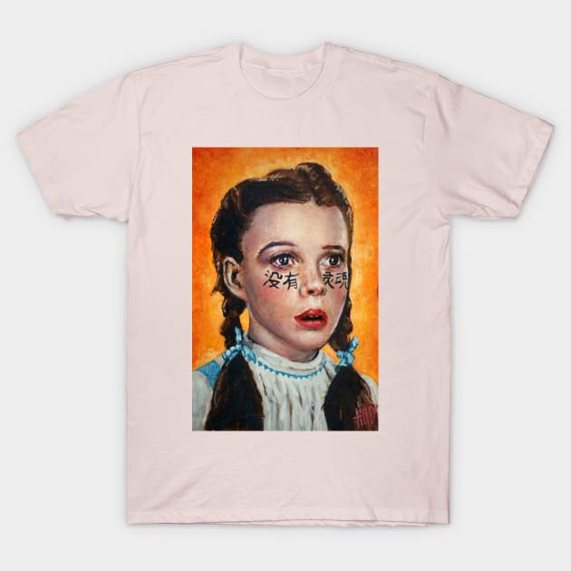 No Soul | Surreal Portrait of Dorothy | Wicked Witch | Face Tattoo | Acid Bath Psychedelic Surreal Tyler Tilley Painting T-Shirt by Tiger Picasso